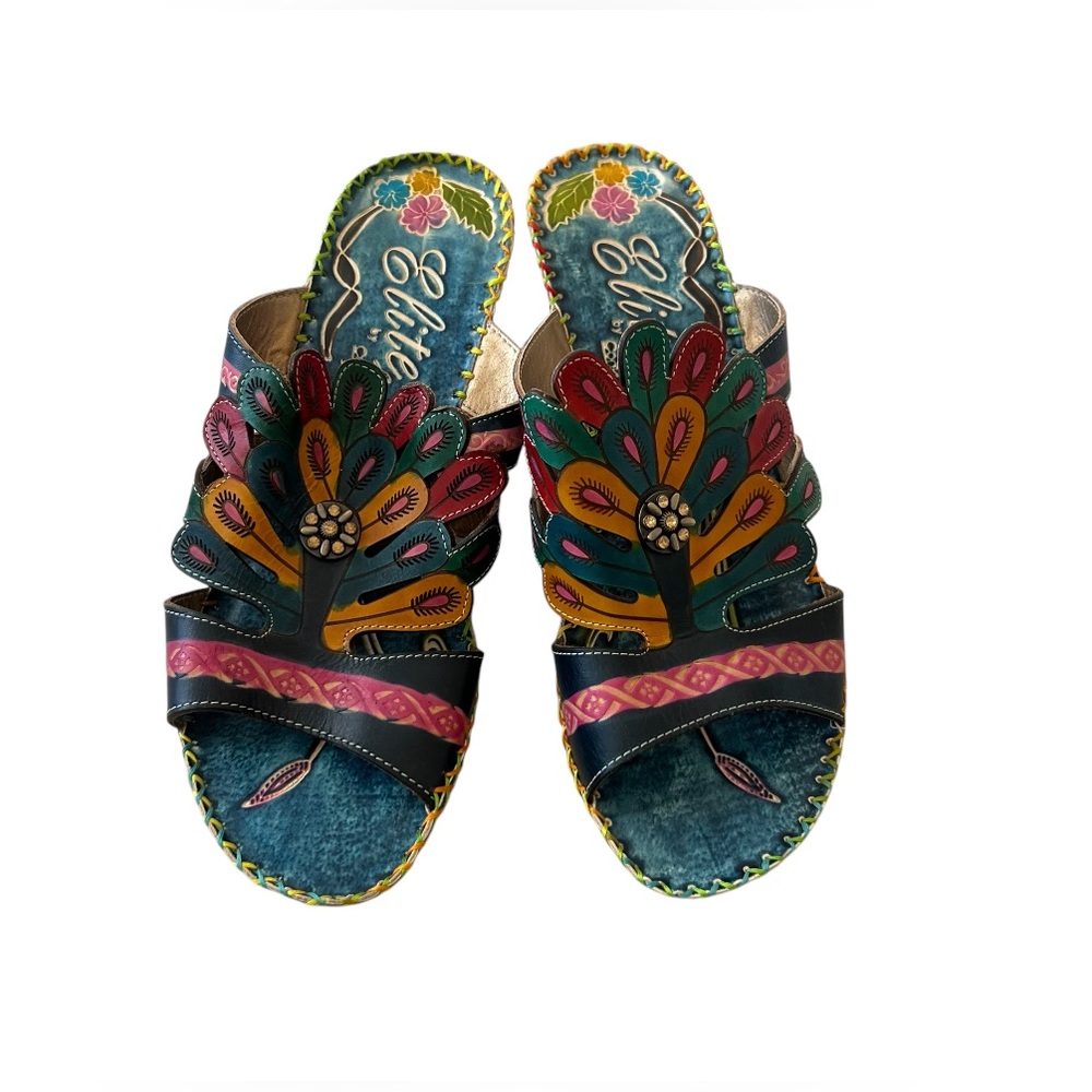 Corkys Elite Pacific Leather Slip On Sandals